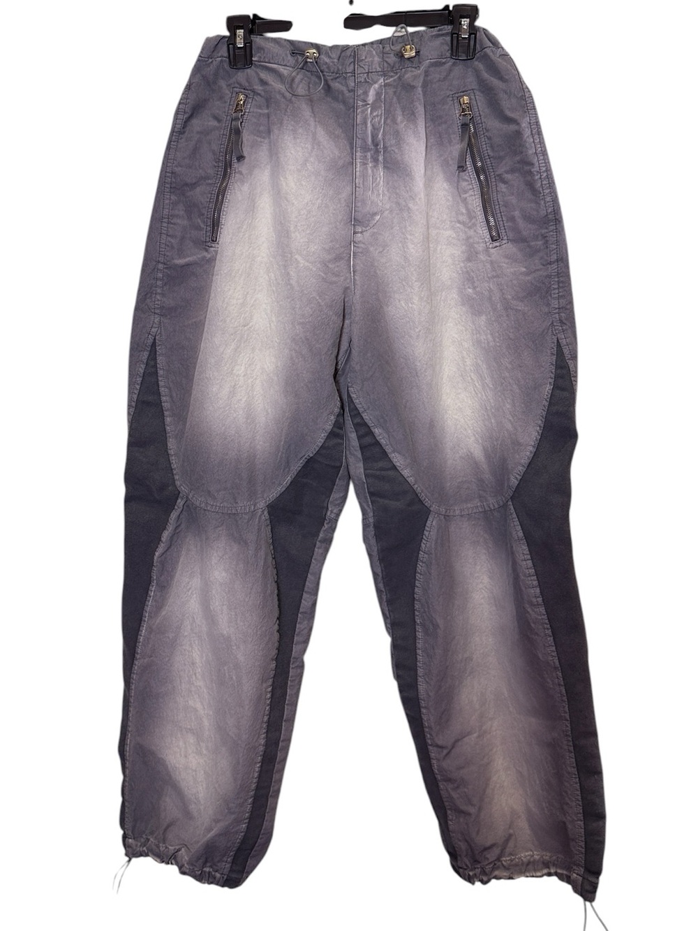 Diesel Italy P Glinder Runway Grey Cotton Panel Streetwear Cinch Cord Pants sz M